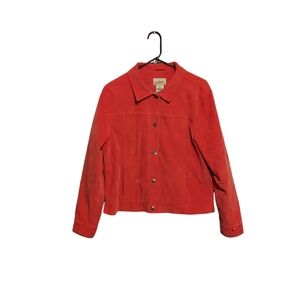 Vintage Y2K L.L. Bean Corduroy Jacket M Pink Button Outdoor Farm Boho Country